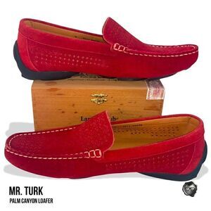 MR TURK PALM CANYON LOAFERS IN RED SUEDE MEN’S SIZE 9 LEATHER DRIVING MOCCASINS